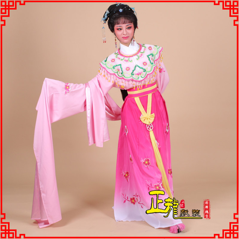 潮州水袖青衣练功花旦服 梅花古装衣