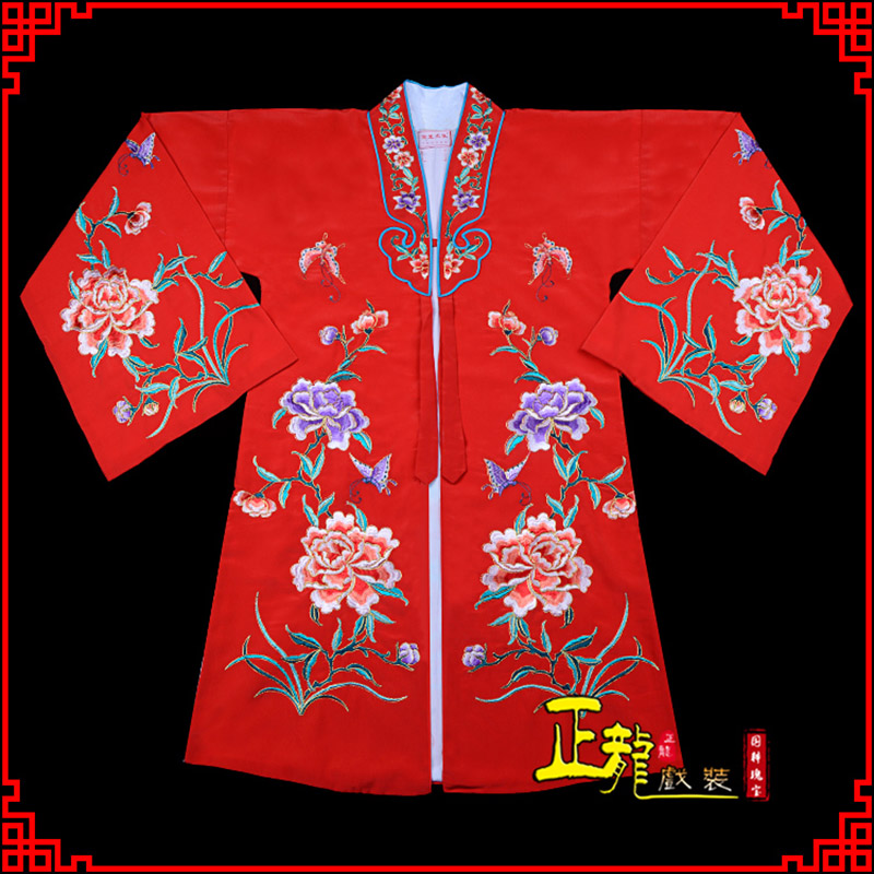 潮州青衣花旦戏服 好绉小叶牡丹女披